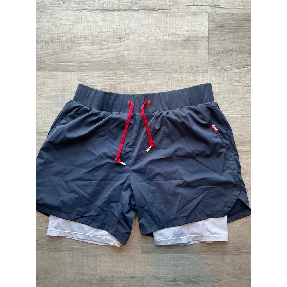 AAF All American Roughneck Men's Navy Blue Athletic Shorts White Liner Size XL